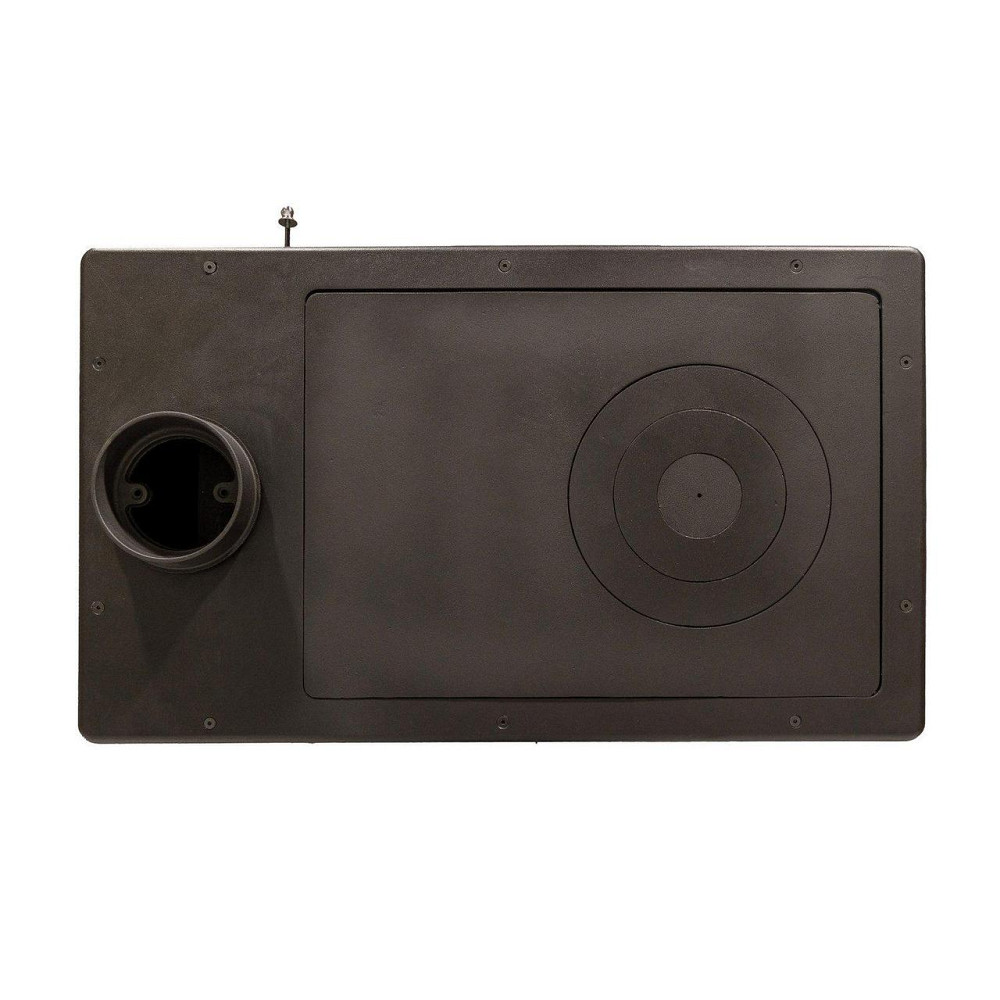 Піч-кухня чавунна на дровах Hosseven 4013 червона опалювально-варильна буржуйка 8 кВт до 60 м2 верхній димохід Туреччина Тернопіль - фото 4