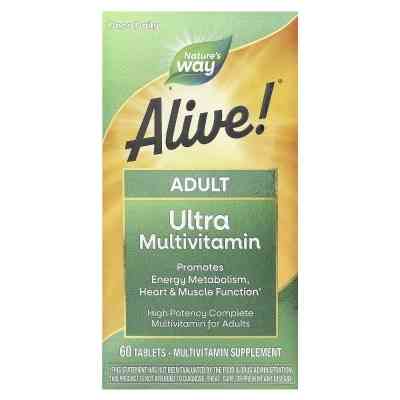 Мультивітамін Nature's Way Мультивітаміни для дорослих Alive! Adult Ultra Potency Complete Multivitam (NWY-15679) Вінниця