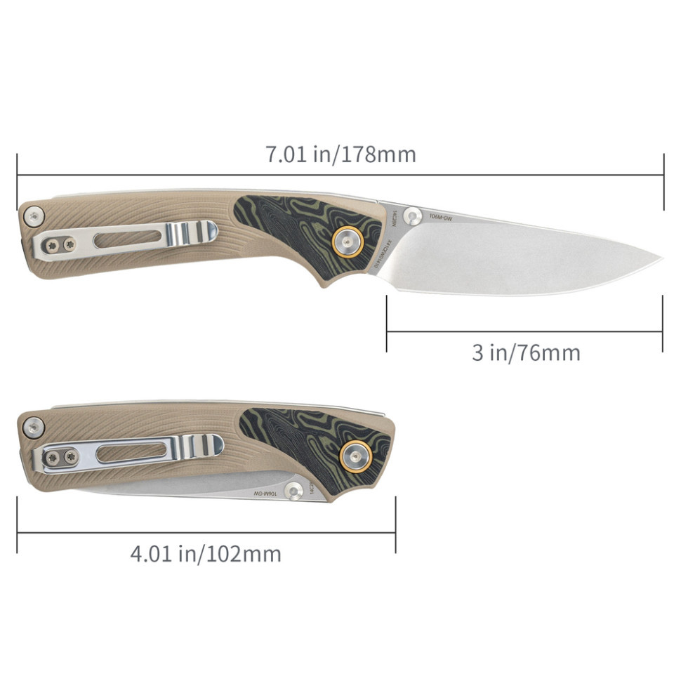 Ніж складаний SRM Dome 106M-GW, пісочний Киев - изображение 11