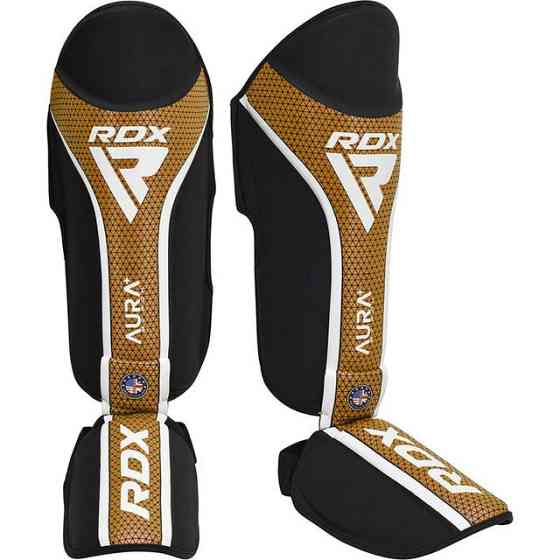 Захист гомілки та стопи RDX SHIN INSTEP AURA PLUS T-17 Black Golden XL Каменское