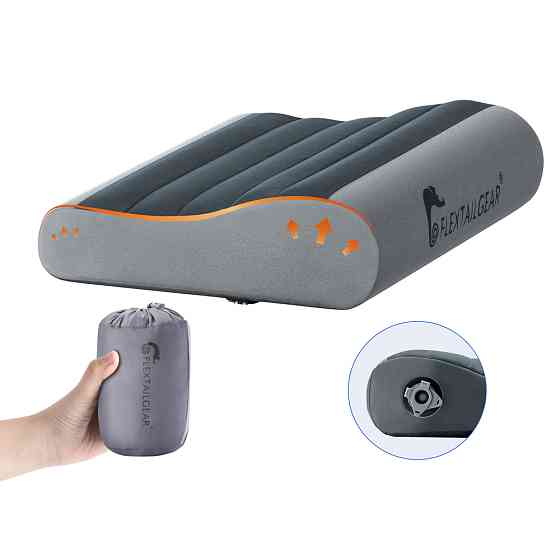 Надувна подушка анатомічна Flextail Zero Pillow, сіра Київ