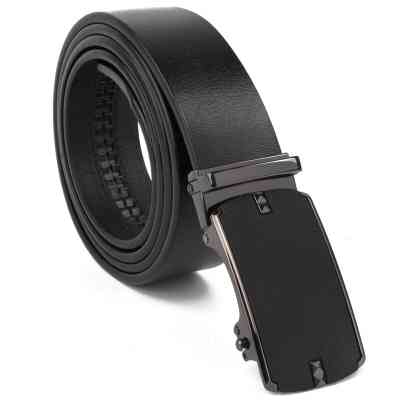 Ремень Vintage Мужской c матовой черной вставкой на пряжке Черный (20319) Винница