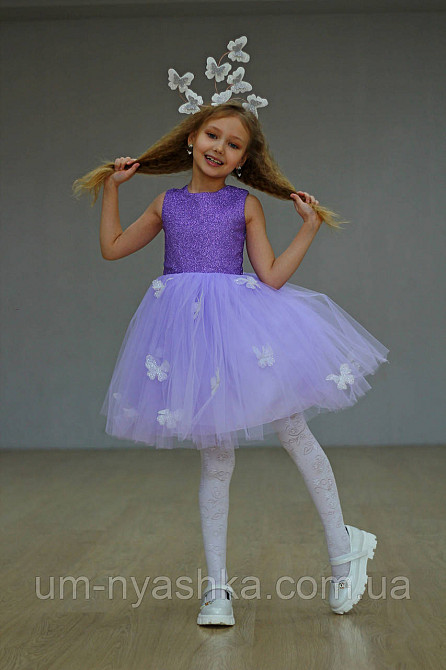 Розовое нарядное платье на девочку Детские нарядные платья с бабочками Кривой Рог - изображение 8