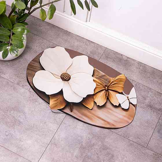 Коврик для ванной комнаты с 3D-эффектом Petal Relief 38*58 см диатомитовый Коричневый HP-42-35 Киев