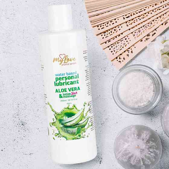 2в1 лубрикант та масажний гель - MyLove Aroma Series Intim&Massage Aloe Vera, 300 мл Sex Aura Київ