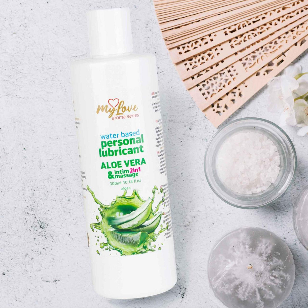 2в1 лубрикант та масажний гель - MyLove Aroma Series Intim&Massage Aloe Vera, 300 мл Sex Aura Київ - фото 3
