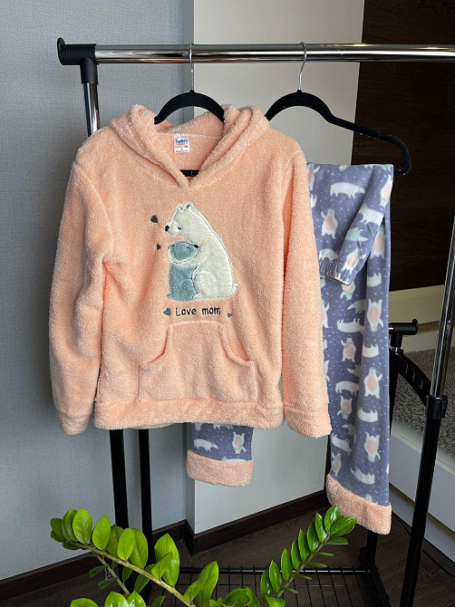 Піжама флісова жіноча Персиковий 3XL Харків - фото 5