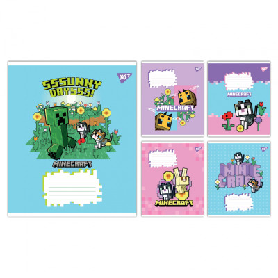 Тетрадь Yes Minecraft Flowers А5 24 листа линия (767589) Винница - изображение 1