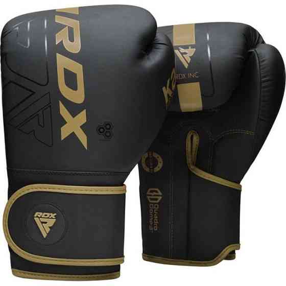 Боксерські рукавиці RDX F6 Kara Matte Golden 6 унцій (капа в комплекті) Кам'янське