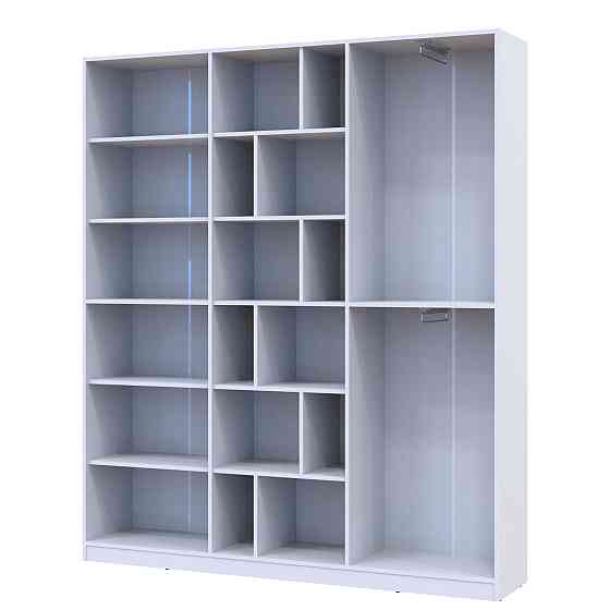 Шкаф для одежды с открытыми полками Doros Морган 180х38,5х210 см Белый (DRS-011219) Днепр