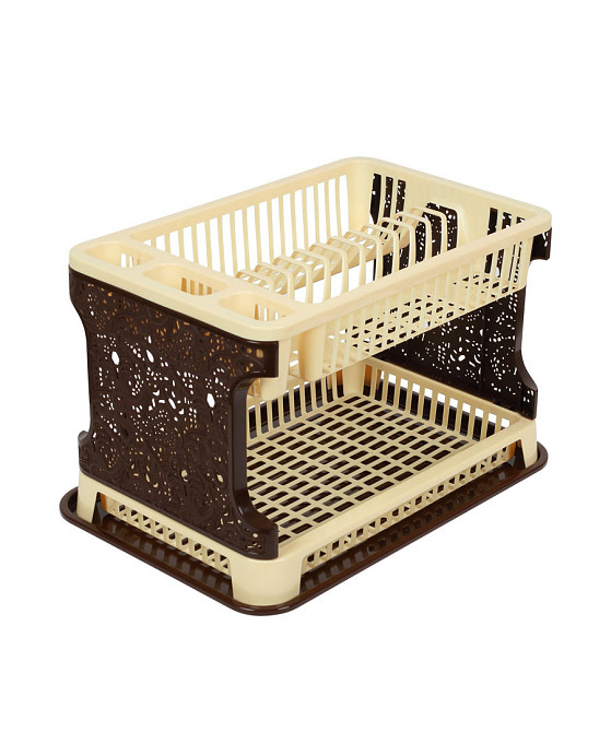 Сушилка для посуды Efe ажурная. 42х29х29 бежево-коричневая Одесса - изображение 4