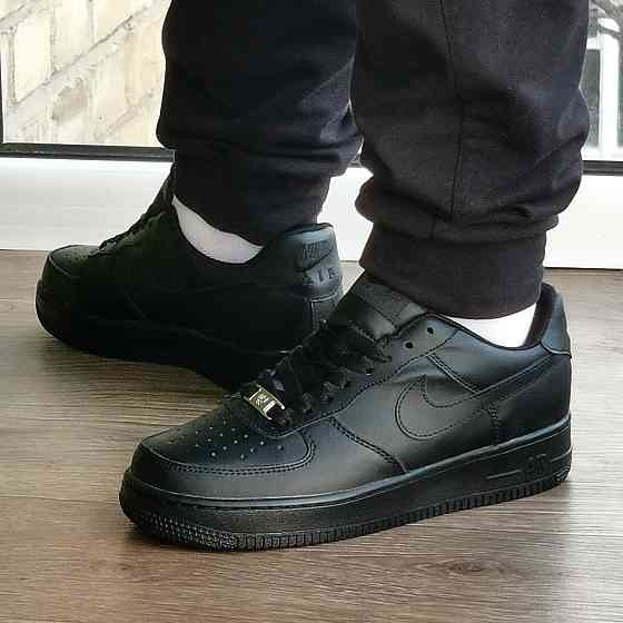 Кросівки Nike Force Чорні Жіночі Форси Шкіряні Найк (розміри: 36,37,38,39,41) Дніпро