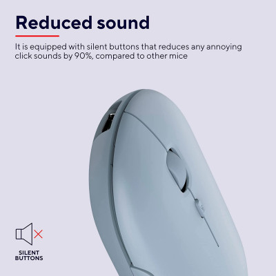 Мишка Trust Puck Wireless/Bluetooth Silent Blue (24126) Вінниця - фото 3