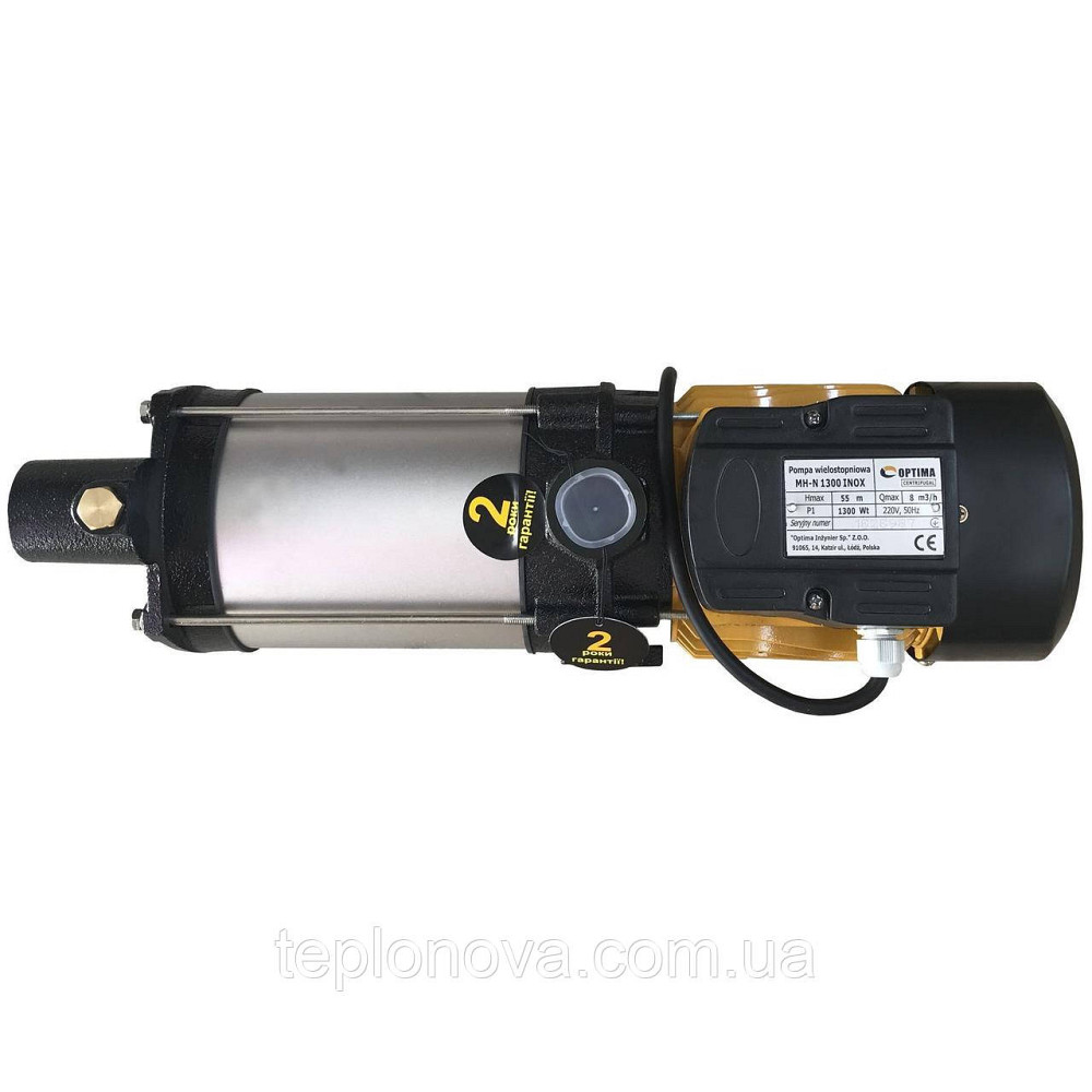 Насос відцентровий багатоступеневий Optima MH-N 1300INOX 1,3 кВт неірж, колеса Чернівці - фото 2