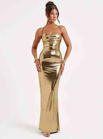 Женское блестящее платье золотистый XL Киев