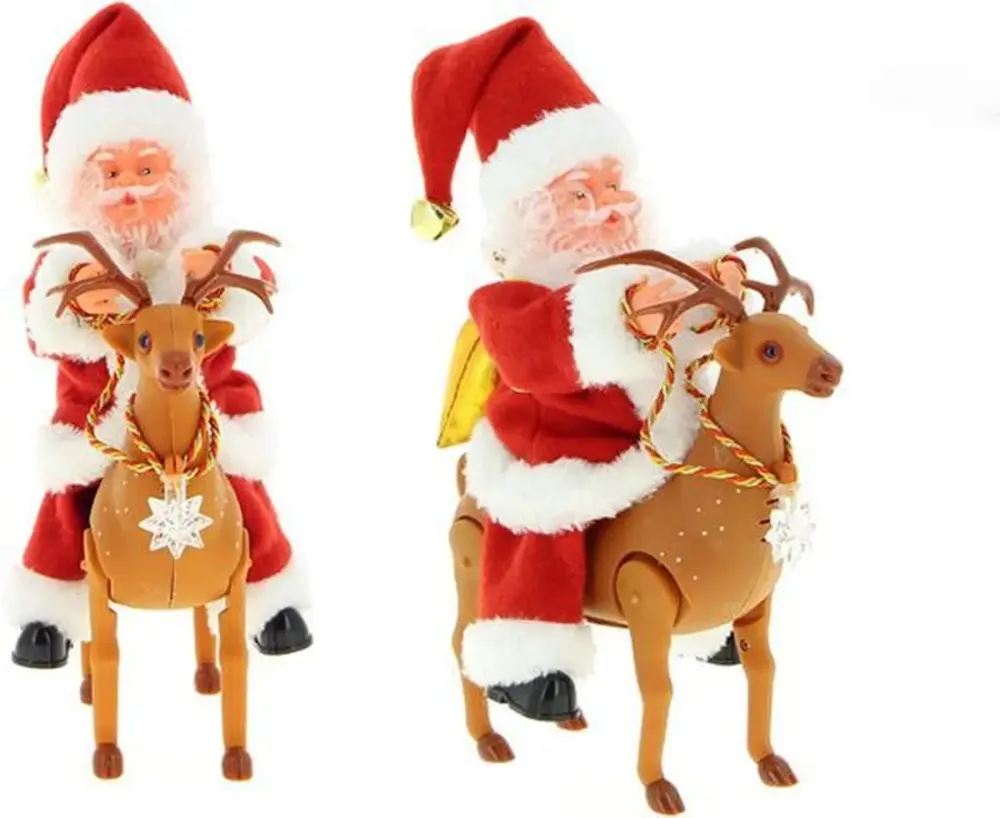 Игрушка Санта-Клаус верхом на олене /новогодняя игрушка Коломия - фото 5