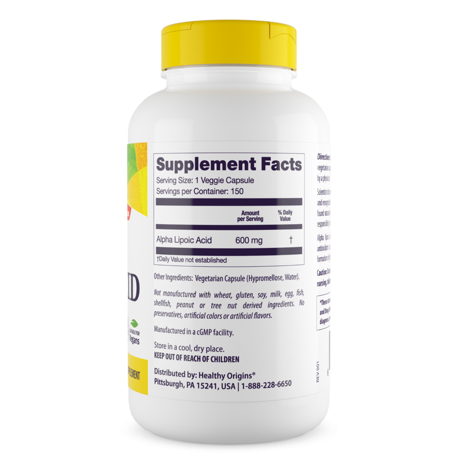 Альфа-ліпоєва кислота Healthy Origins Alpha Lipoic Acid 600 мг 150 капс Київ - фото 2