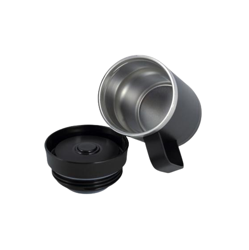 Термочашка 360мл з TPR вставкою нержавіюча сталь чорний KAMILLE 2038 Житомир - фото 3