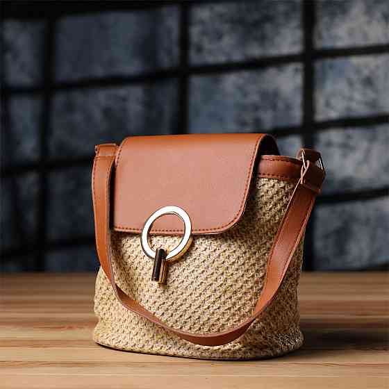 Літня сумка з якісного текстилю Vintage sale_15138 Коричневий Київ