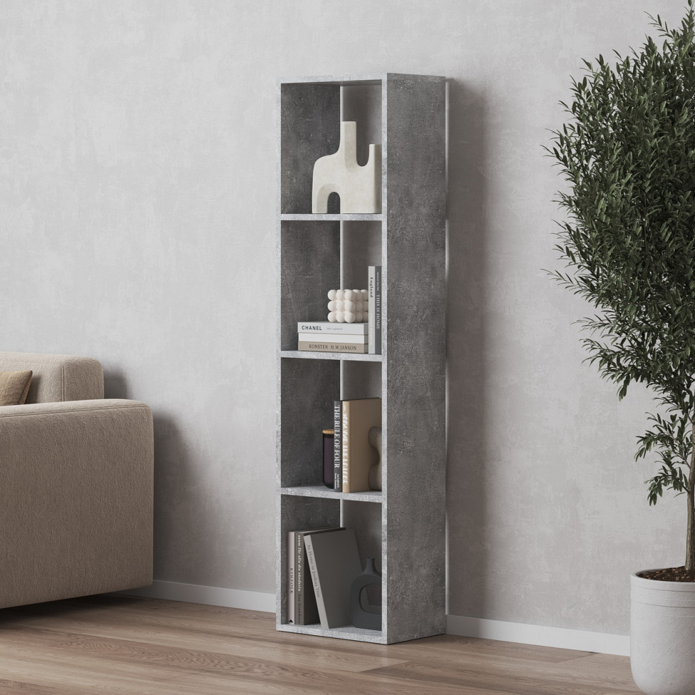 Стеллаж VAYS M-53, книжная полка на 4 ячейки, ЛДСП, 37×29×143 см - для дома, офиса, детской или гостиной Львов - изображение 4