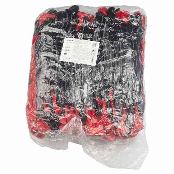 Рукавички трикотажні з частковим нітриловим покриттям р10 (червоно-чорні манжет) КРАТНО 12 парам SIGMA (9443471) Київ