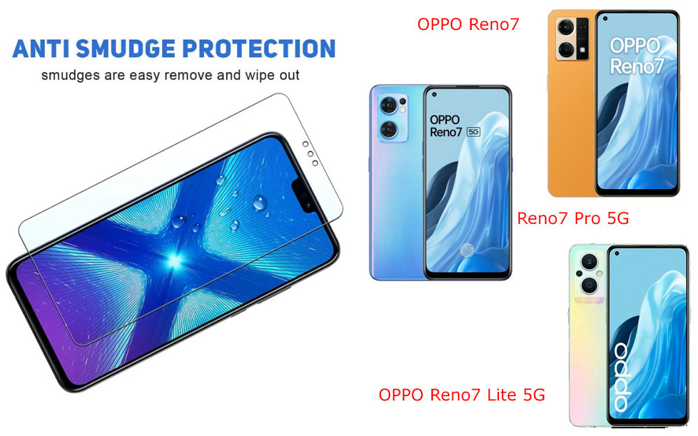 Захисне скло NeoGlass для OPPO Reno7, Reno7 Pro 5G, Reno7 Lite 5G – надпрозоре та стійке Київ - фото 3