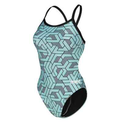 Купальник Arena Escape Swimsuit Challenge Back 007739-580 бірюзовий, чорний 40 (3468337383321) Вінниця