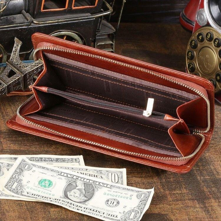 Чоловік клатч Vintage 14197 шкіряний Коричневий Київ - фото 9