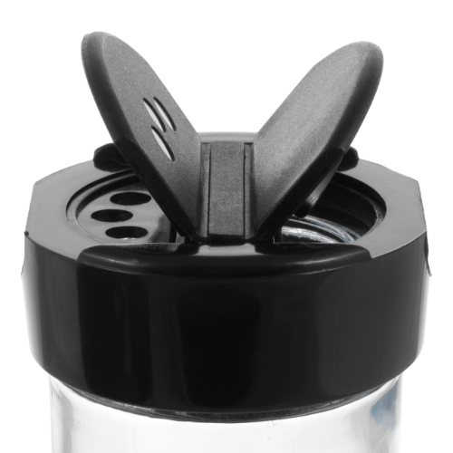 Набір для спецій 8шт з підставкою скло/пластик прозорий/чорний KAMILLE 7050 Житомир