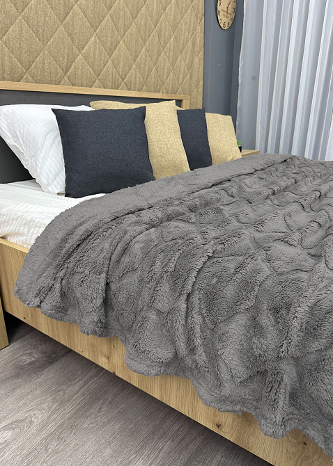 Плед-покривало Ромб 200х230 см (+-5см) Сірий (87-259) Київ - фото 2