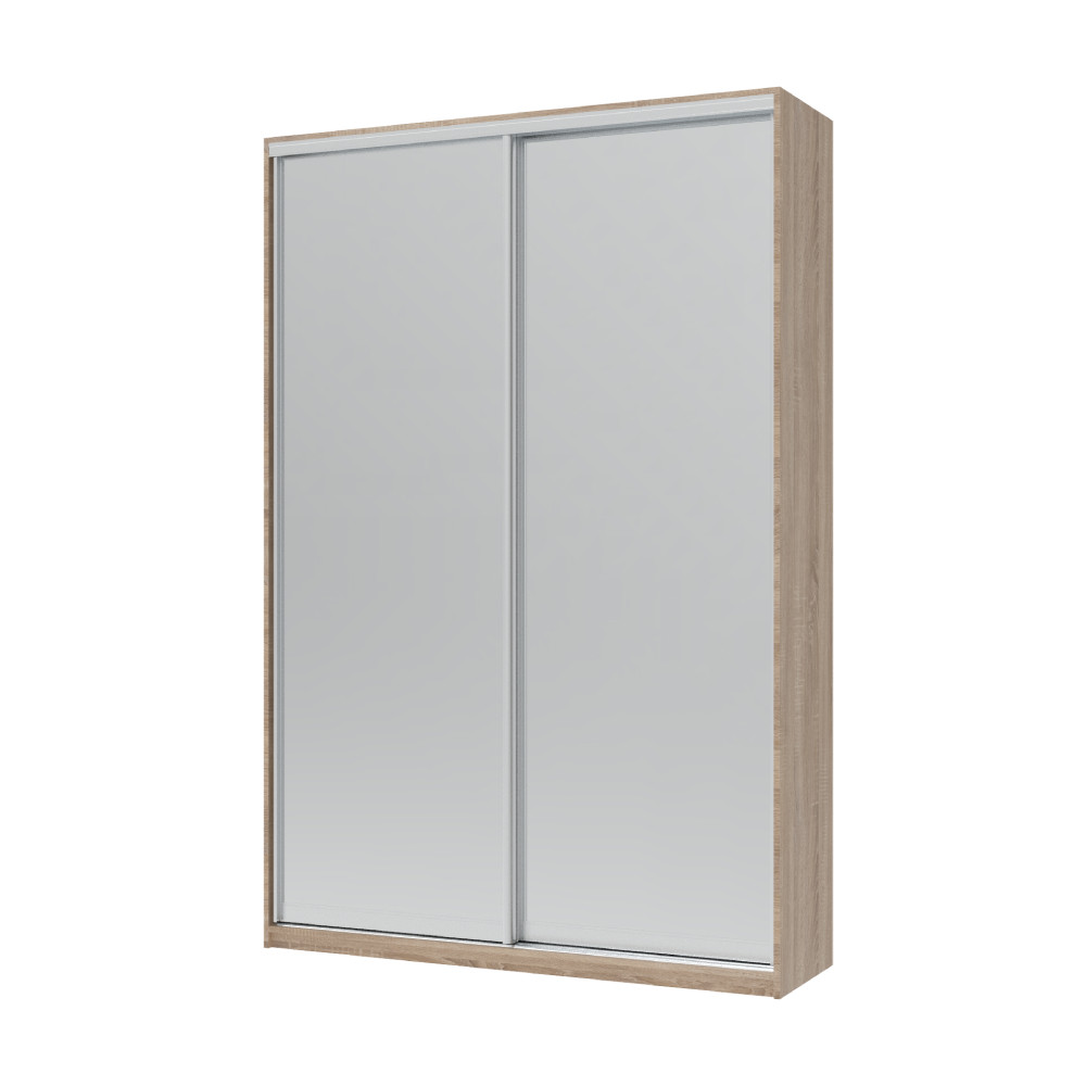 Шафа-купе двохдверна Doros Сіті Лайт 150х45х225 см Дуб сонома/2 Дзеркала (DRS-011087) Дніпро - фото 2