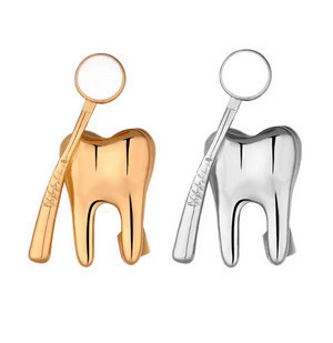 Брошь серебристая Зуб Киев - изображение 2