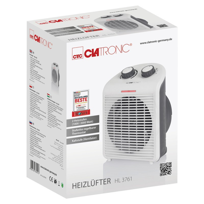 Электрический тепловентилятор 2 ступени нагрева Clatronic (3761) 2000 Вт Нововолынск - изображение 7