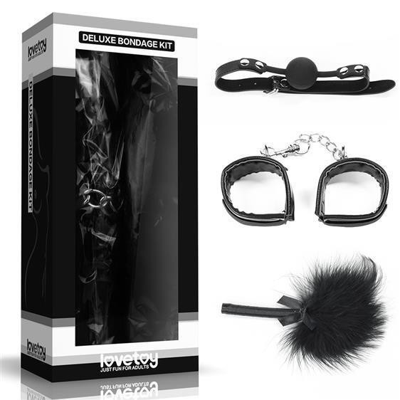 Набір БДСМ - Deluxe Bondage Kit (кляп, наручники, пір'їнка) Sex Aura Київ - фото 1
