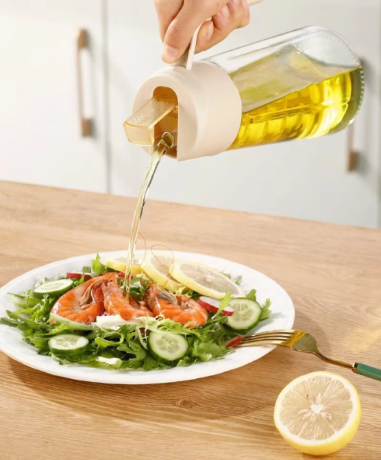 Пляшка скляна для олії на 630 мл, бежева Кам'янець-Подільський - фото 8