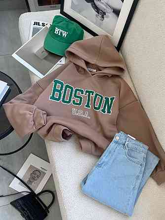 Жіноча тепла стильна худі оверсайз з капюшоном трьохнитка на флісі Одеса