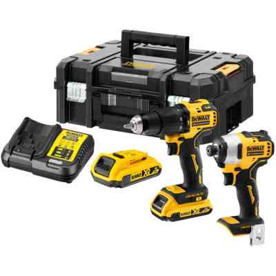 Набір електроіструментів DeWALT 2 од. 18 В XR Li-lon, вага 5.9 кг, кейс TSTAK, 2 АКБ та ЗП (DCK2062D2T) Вінниця
