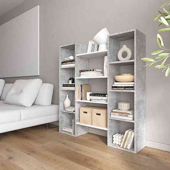 Стелаж для книг VAYS D-8, сучасна полиця, ЛДСП 130×30×140 см - для дому, офісу, вітальні Львів