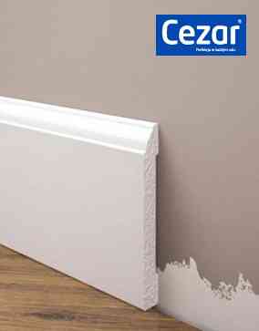 Плинтус под покраску из дюрополимера Элегант LPC - 15 (2 м.п.) 81х11мм Днепр