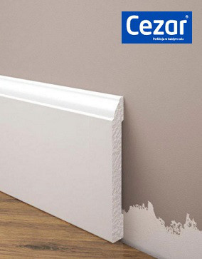 Плинтус под покраску из дюрополимера Элегант LPC - 15 (2 м.п.) 81х11мм Днепр - изображение 1