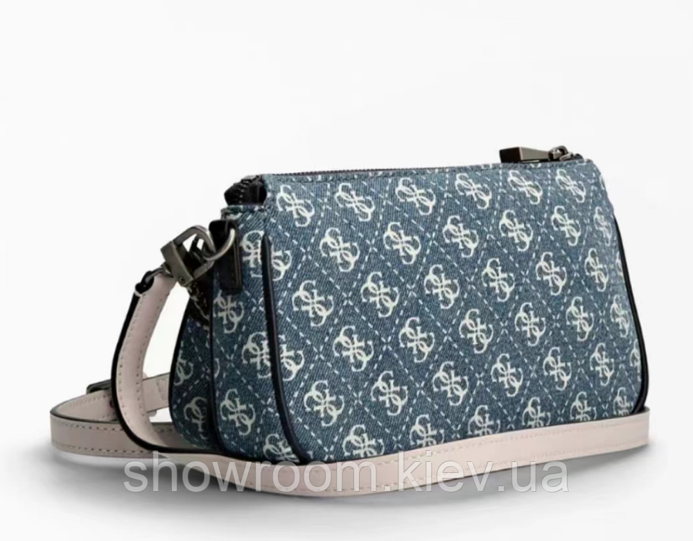 Жіноча сумочка з органайзером на плече Guess (1211) синій Київ - фото 3