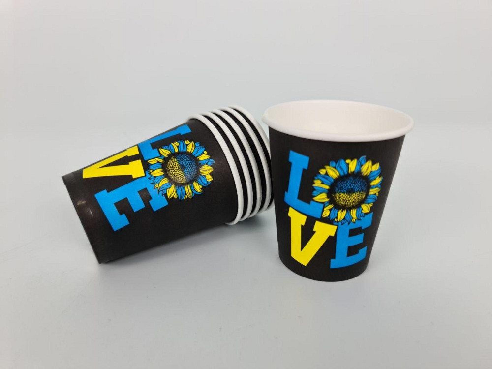Паперові склянки кольорові 175 мл "LOVE" Маестро (50 шт.) Харків - фото 3