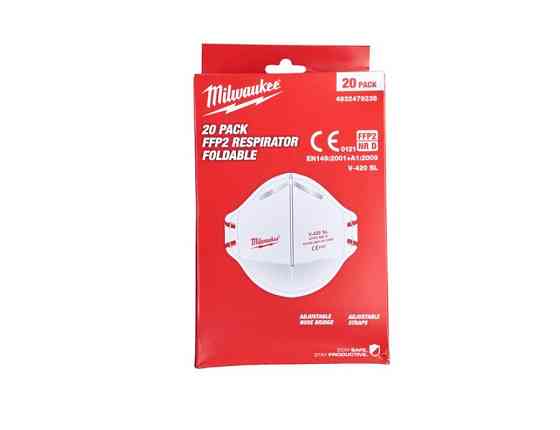 Респіратор складаний без клапана FFP2 (20 шт.) MILWAUKEE 4932479238 Одеса
