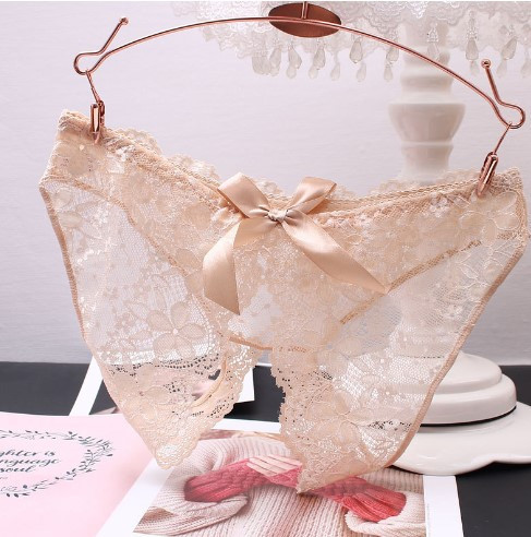 Трусики с доступом и бантом 42 бежевый Киев - изображение 1