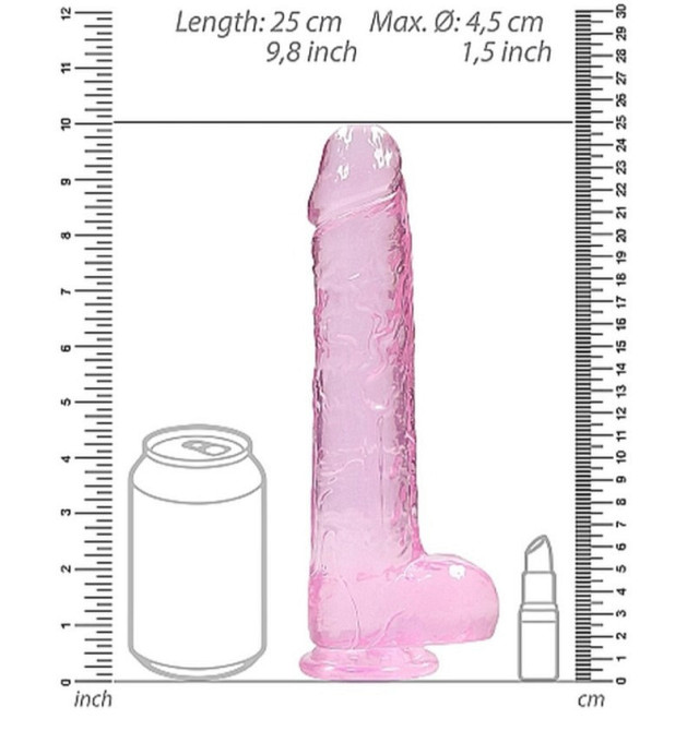 Фалоімітатор - Realrock Dildo 9" Pink Sex Aura Київ - фото 2