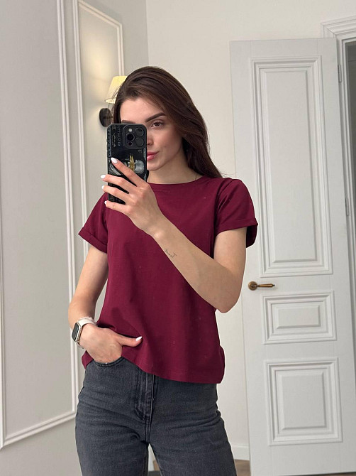 Базова футболка жіноча однотонна Кремовий S Харків - фото 1