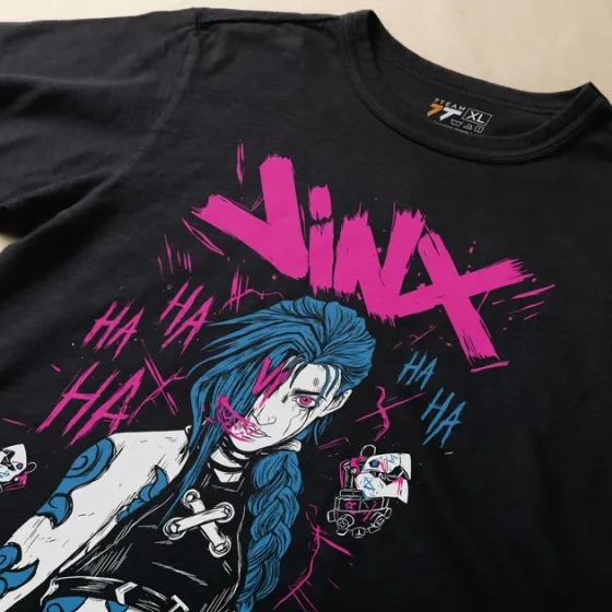 Футболка для підлітка хлопчика з принтом Аркейн Джинкс 3 Розмір 160 Anime10950 Дніпро