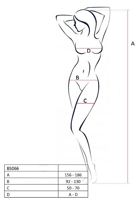 Бодистокинг Passion BS066 One Size, White, комбинезон, имитация чулок и пояса с гартерами Sex Aura Киев - изображение 4