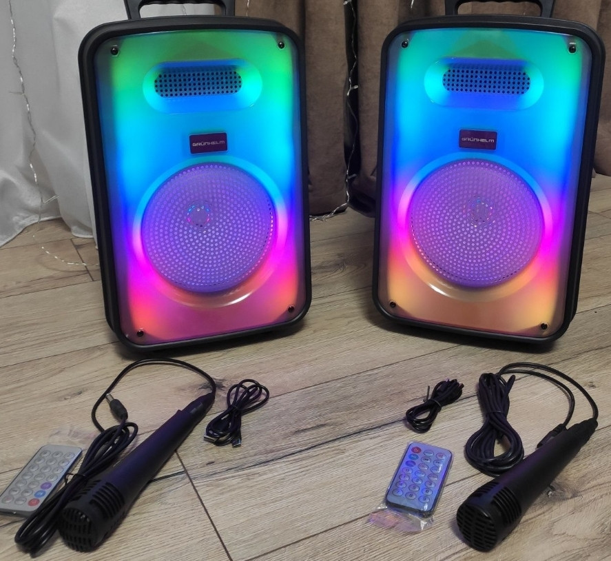 Стерео акустика GW-818BM из двух колонок с функцией TWS/караоке. Киев - изображение 7