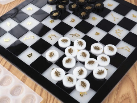 Молд из силикона Шашки 113 на 113 мм белый Киев - изображение 4